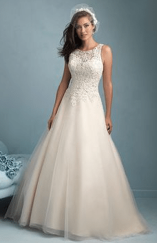 High Neck wedding gown