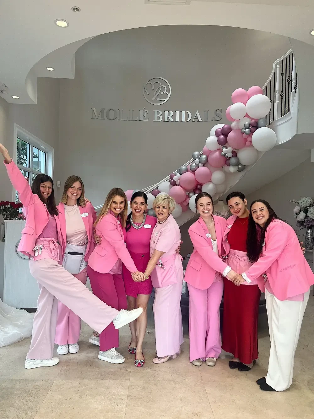 image shows the team at molle bridals